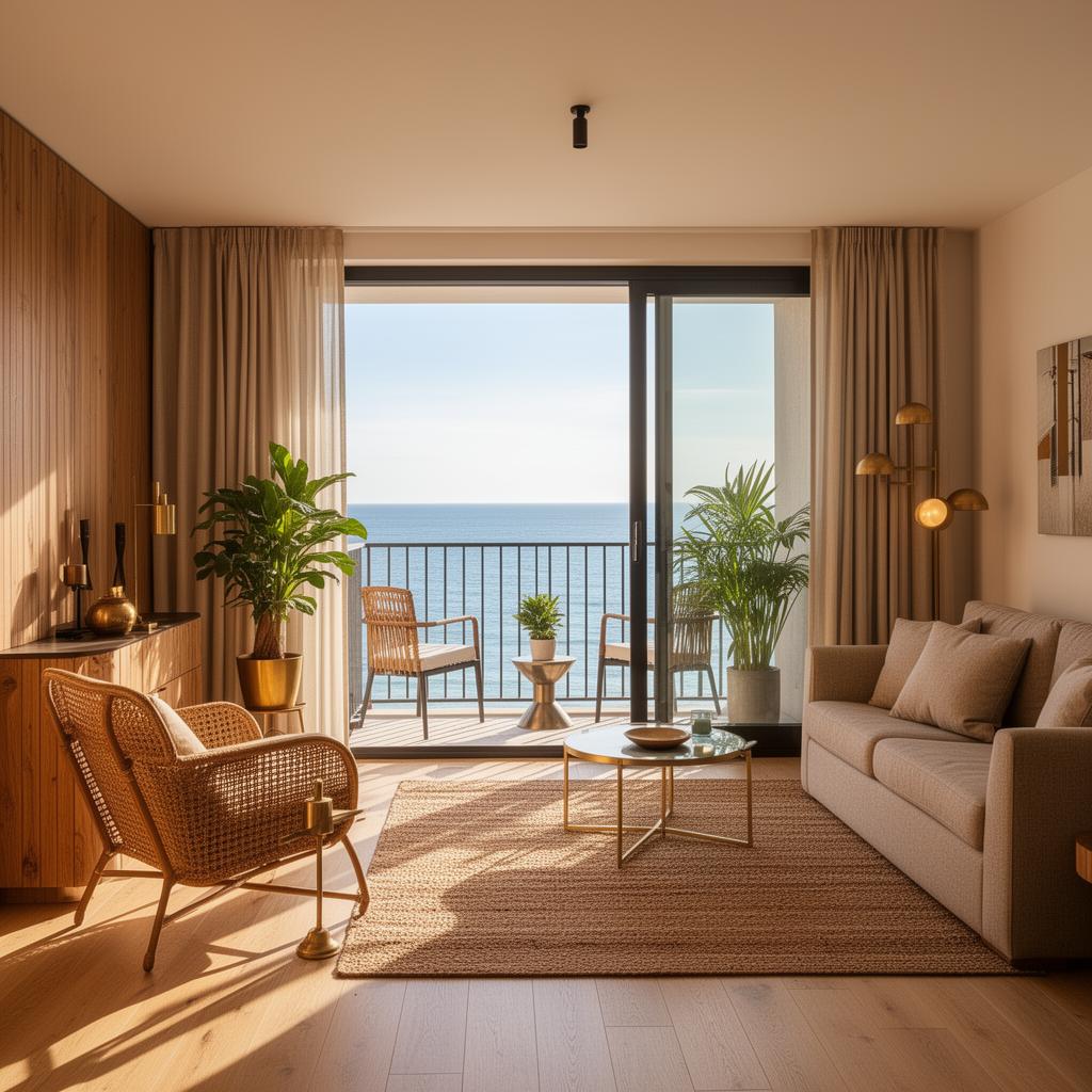 Sala iluminada de apartamento na Zona Sul