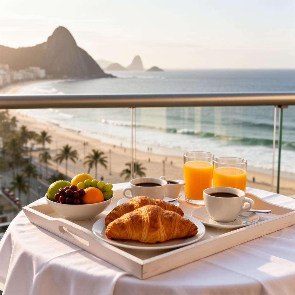 Café da manhã com vista para Copacabana